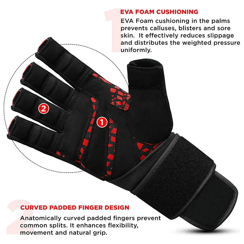 RDX L7 Guante De Gimnasio De Cuero Para Levantamiento De Pesas - Image 3