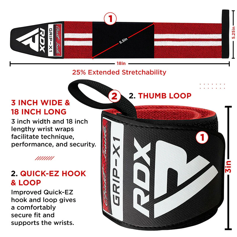 RDX W4 MuÃ±equeras para levantamiento de pesas 18 pulgada - Image 19